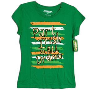 Drumline Loyal Army PART IRISH ALL DRAMA Green St. Patrick's Day Tee Juniors XXL